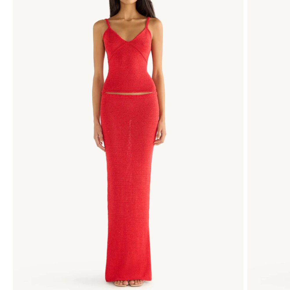 Asta Resort Carolina set (camisole and skirt) in Rossa Sequin